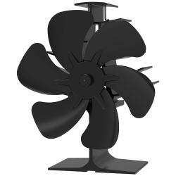 weareok Ofenventilator Kamin Ventilator Kaminventilator Kaminbesteck Lüfter für Kaminofen Holzofen Pelletofen ohne strom Leiser Betrieb mit Thermometer Wärmebetriebener Ventilator (Einzelner Kopf) Angebot bei HelloDeals