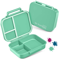 My Vesperbox – MINI BIA - Bento Box Kinder – NEUES MODEL – kompakter und leichter - Auslaufsicher & BPA Frei - Lunchbox – Brotdose - für Kindergarten und Schule (Türkis) Türkis Mini Bia 17x12,5x4,5cm Angebot bei HelloDeals