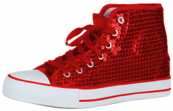 Brandsseller Damen Glitzer Sneaker Pailletten Halbhoch Damenschnürer Damenboots 40 EU Rot Angebot bei HelloDeals