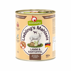 GranataPet Liebling's Mahlzeit Lamm & Kartoffel, Nassfutter für Hunde, Hundefutter ohne Getreide & ohne Zuckerzusätze, Alleinfuttermittel, 6 x 800 g Lamm & Kartoffel 800 g (6er Pack) Angebot bei HelloDeals