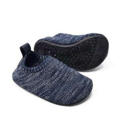 Sosenfer Kinder Hausschuhe Jungen mädchen Anti-Rutsch Sohle Kleinkinder Schuhe Baby Slipper Unisex-SHLAN-28XINXIN Blau Grau 24 EU Angebot bei HelloDeals