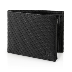 KRONIFY Leder Geldbörse Herren I Echtleder Portmonee Herren I RFID Schutz I Querformat I Herren Geldbörse mit Münzfach I 13 Kartenfächer I Geldbeutel Herren I eleganter Box I Carbon Angebot bei HelloDeals