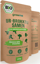 BIO Brokkoli-Sprossen Samen [200g] - Brokkoli-Samen mit über 95% Keimfähigkeit und einmalig hohem Sulforaphan-Gehalt - Microgreens zum Keimen - 100% laborgeprüfte BIO-Qualität Bio Brokkoli-Samen 200g Angebot bei HelloDeals