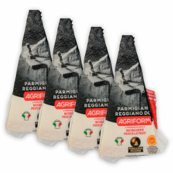 Food-United PARMIGIANO REGGIANO DOP Parmesan Italienischer-formaggio-italiano-Hartkäse 4x 0,2 KG original am Stück über 18 Monate gereift zum Reiben würzig aromatisch 800g Angebot bei HelloDeals