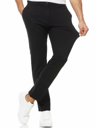 Indicode Herren Rodekro Performance Pants Herren | Chino Herrenhose Super Stretch Stoffhose 32W / 30L Schwarz Angebot bei HelloDeals