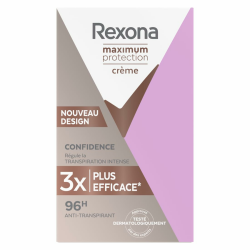 Rexona Women Maximum Protection Anti Transpirant Deo Creme Confidence Deodorant mit 96 Stunden Schutz gegen starkes Schwitzen und Geruch mit 3x Schutz bei Stress, Hitze & Bewegung 45 ml Confidence 45 ml (1er Pack) Angebot bei HelloDeals