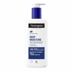 Neutrogena Deep Moisture Bodylotion, sofort einziehende Körperlotion mit Glycerin & Pro-Ceramide Technologie für 72h intensive Feuchtigkeit, nicht fettende Hautpflege Lotion für trockene Haut (250 ml) Mandelöl Angebot bei HelloDeals