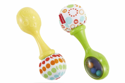 Fisher-Price Rumba-Rasseln - Set aus 2 Rasseln mit bunten Perlen und weichen Griffen, fördert die sensorische Entwicklung und Feinmotorik, für Babys ab 3 Monaten, BLT33 2 Rumba-rasseln Angebot bei HelloDeals