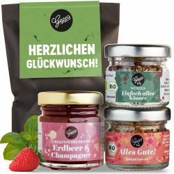 Gepp's Feinkost Wundertüte Herzlichen Glückwunsch I Geschenkset mit Delikatessen I Geschenk gefüllt mit Kleinigkeiten für Freundin, Kollegen, Lehrer I Kulinarische Geschenkidee für Männer & Frauen Angebot bei HelloDeals