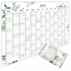 heaven+paper Jahresplaner 2025 A1 Wandkalender 2025 groß (+ 80x60cm) gefaltet mit 13 Monaten Kalender 2025 Wandplaner mit Feiertagen, Kalenderwochen Germany (Grün, A1/Querformat) Grün A1/Querformat Angebot bei HelloDeals
