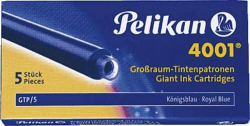 Pelikan 310748 Großraum-Tintenpatrone 4001, königsblau, 5 Patronen in Faltschachtel königsblau 7,6 x 3,8 x 0,8 cm Angebot bei HelloDeals