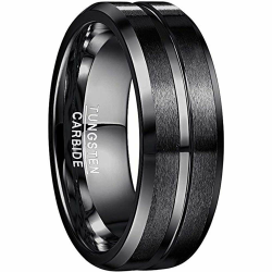 NUNCAD Ring Herren/Damen Wolframcarbid 4mm 6mm 8mm 10mm Men Fashion Schmuck Ehering Verlobungsringe Paar Freundschaftsring Schwarz Blau Gold Rosegold Größe 47 bis 80 (15-25.4) Schwarz 62.0 (19.7) Angebot bei HelloDeals