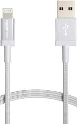 Amazon Basics – Verbindungskabel Lightning auf USB-A, Nylon-umflochten, MFi-zertifiziertes Ladekabel für iPhone, Silber, 1.8 m Silber 1.8 m 1 Stück Angebot bei HelloDeals