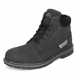 CC-Los Herren Winterschuhe Warme Gefüttert Winterstiefel Wasserabweisend Rutschfest Klassische Wanderschuhe, Gr. 40-48 EU 43 EU Schwarz 46f Angebot bei HelloDeals