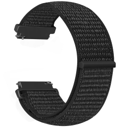 Vodtian 18mm Nylon Armband Kompatibel mit Garmin Venu 2S/Venu 3S/Vivoactive 4S/Vivomove 3S/Forerunner 255s/255s Music/265s, Schnellverschluss Ersatz Sport Loop Uhrenarmband für Damen Herren Dunkles Schwarz 18mm Angebot bei HelloDeals
