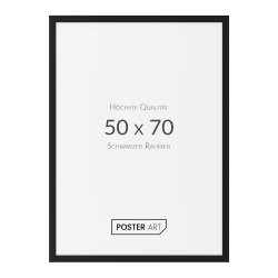POSTER ART California Bilderrahmen zum Aufhängen aus MDF und Acrylglas - Wand Bilderrahmen Moderner Fotorahmen - Schwarz 50x70 cm Angebot bei HelloDeals