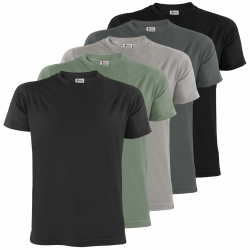 ALPIDEX Herren T-Shirts 5er Set Rundhals einfarbig S M L XL XXL 3XL 4XL 5XL L Storm Angebot bei HelloDeals