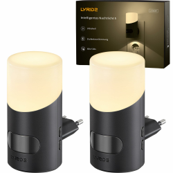 Lyridz Nachtlicht Steckdose mit Bewegungssensor Oberen und Unteren Beleuchtung Ultrahelles, 2 Stück Dimmbares Nachtlampe Warmweißes LED Nachtlicht mit 3 Modi für Schlafzimmer, Küche, Flur, 2700K Warmes Weiß Angebot bei HelloDeals