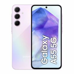 Samsung Galaxy A55 5G Smartphone, Android-Handy ohne Vertrag, 128 GB - 8 GB RAM, 2 Tage Akkulaufzeit, 50-MP-Kamera, Awesome Lilac, 2,5 Jahre Herstellergarantie Ohne Case 128 GB Violet Angebot bei HelloDeals