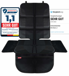 HerzensKind Kindersitzunterlage, der Beste Schutz für Ihre Autositze, universeller Autositzschoner für Textil- und Ledersitze, ISOfix geeigneter Sitzschoner für alle Kindersitze (L (1-Pack) 1 Stück Angebot bei HelloDeals