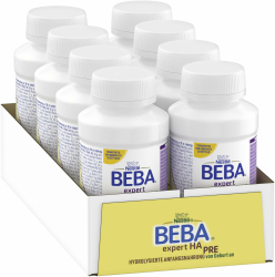 BEBA Nestlé BEBA EXPERT HA PRE Hydrolysierte Anfangsnahrung, Säuglingsnahrung von Geburt an, 8er Pack (8 x 200ml) 200 ml (8er Pack) Angebot bei HelloDeals