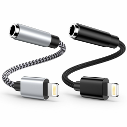 Lightning Klinke AUX Adapter iPhone [MFI Zertifiziert], Apple Lightning auf 3,5mm Klinkenstecker Audio Kabel, iPhone Kopfhörer Adapter Kompatibel mit iPhone 14 13 12 11 Pro Max X XS XR 8 7-2Stück 3,5 mm Stecker Buchse Angebot bei HelloDeals