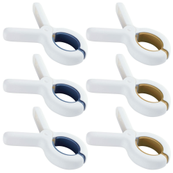 Große Badetuch Klammern, 6 Stücke Strandtuch Clips, Winddicht Handtuch Klammern, Wäscheklammern, Starke Towel Clips Klammern für Tägliche Wäsche, Strandtuch, Dicke Kleidung,Badetuch, Bettwäsche 6pcs Angebot bei HelloDeals