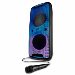 MEDION P61080 Party-Soundsystem (Partylautsprecher inkl. Mikrofon, Karaoke, Akku, Bluetooth, True Wireless Stereo, 2X 450 Watt, Farbige LED, 2X USB, 2X AUX, 2X Mikrofonanschluss, Kompaktanlage) P61080 | 2x 450 Watt Angebot bei HelloDeals
