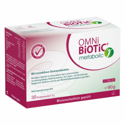 OMNi BiOTiC metabolic, 30 Portionen (90g), 7 Bakterienstämme, 3 Mrd. Keime pro Tagesdosis, Pulver, Vegetarisch, Glutenfrei, Zur täglichen Anwendung Angebot bei HelloDeals