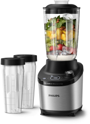 Philips 7000 Series Hochleistungsstandmixer – ProBlend Ultra Technologie, 1.500 W, 2-L-Glasbehälter, Schnellauswahlprogramme für Smoothies & Suppen, HomeID App, Spülmaschinenfeste Teile (HR3760/10) Angebot bei HelloDeals