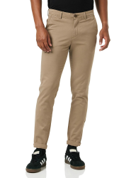 JACK & JONES Male Chino Hose Slim Fit Chino Hose 34W / 32L Beige Angebot bei HelloDeals