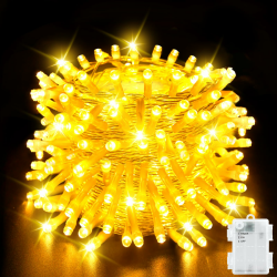 Dalugo Lichterkette Außen Batterie Timer, 5M 50 LED Lichterkette Batterie mit Timer, IP65 Wasserdicht Warmweiß Lichterkette Innen für Weihnachten, Schlafzimmer, Party, Hochzeit Warmweiß 5M Angebot bei HelloDeals