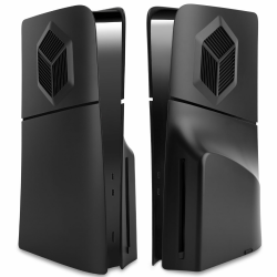 SIKEMAY Cover Plates Compatible with PS5 Slim Disc Edition, PS5 Slim Accessories Cover Skins for Playstation 5 Slim Console, Separated ABS PS5 Slim Covers/Plates/Faceplates/Shells - Black Angebot bei HelloDeals