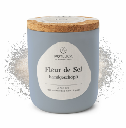 POTLUCK I Fleur de Sel handgeschöpft I Gewürzmischung im Keramiktopf I 80g I Vegan, glutenfrei und mit natürlichen Inhaltsstoffen Angebot bei HelloDeals