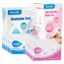 Wondfo 20 Schwangerschaftstest 50 Ovulationstest 10 mIU/ml HCG Schnellteststreifen Eisprung Test LH Fruchtbarkeitstest für Frauen 3.5MM Angebot bei HelloDeals