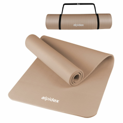ALPIDEX Yogamatte 183 x 60 x 0.8 cm Phthalatfreie Fitness Matte Tragegurt rutschfest Gymnastik Turnen Pilates Sport Physio HIIT Yoga Trainingsmatte Isomatte Hautfreundlich Cream Angebot bei HelloDeals