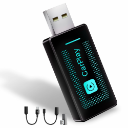 Pashlysh Kabelloser Carplay-Adapter für iPhone, 2024-Upgrade, USB-CarPlay-Kabelloser Stick, einfaches Plug & Play, kompatibel mit Autos ab 2016 und iPhone iOS 10+ (Wireless CarPlay) Angebot bei HelloDeals