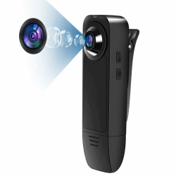 Baobylon Kleine Kamera ohne WLAN, HD 1080P Body Cam mit 32G Speicherkarte, Mini Überwachungskamera, Audio Video Aufzeichnung Min Kamera mit Nachtsicht Bodycam Körperkamera für Innen Aussen Überwachung Angebot bei HelloDeals