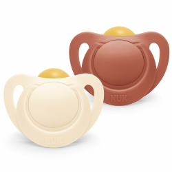 NUK for Nature Babyschnuller | 0-6 Monate | Nachhaltige Gummischnuller | Über 98 % natürliche Rohstoffe | Terrakottarot | 2 Stück Rot 0-6Monate Angebot bei HelloDeals