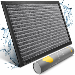 Bodenständig Fußmatte außen - extrem rutschfest & langlebig - Fußabtreter außenbereich grau 40x60cm - Türmatte in Perfekter Größe für die Haustür - Fussmatte aussen - Türvorleger gestreift Outdoor Grau 40 x 60 cm Angebot bei HelloDeals