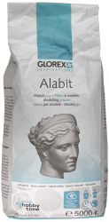 Glorex 6 2608 430 - Alabit Gießmasse naturweiß, hochwertiger Modelliergips, 5000 g 36 x 18 x 10 cm Angebot bei HelloDeals