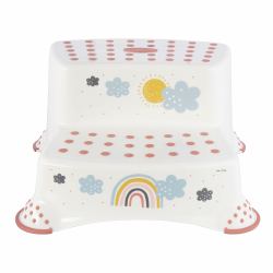 keeeper Rainbow Zweistufiger Tritthocker, Ab ca. 3 bis ca. 14 Jahre, Anti-Rutsch-Funktion, Igor, Weiß Angebot bei HelloDeals