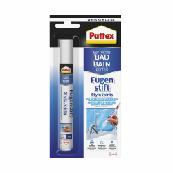Pattex Perfektes Bad Fugenstift, Fugenweiß zur einfachen und präzisen Anwendung, Marker mit hoher Deckkraft, Fugenstift in weiß tönt zementäre Fugen ein, 1 x 7ml 7 ml (1er Pack) Single Angebot bei HelloDeals
