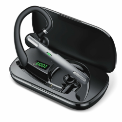 Bluetooth Headset V5.3 Geräuschunterdrückung, 100H Stunden Sprechzeit, Headset Kabellos mit LED Ladecase, In-Ear Headset Handy mit für Autofahren/Business/Büro Schwarz Pro Angebot bei HelloDeals