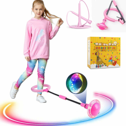 Q-WOOFF Jumping Ball and Skipping Rope,Für Outdoor-Spielzeug für Kinder im Alter Von 5–12 Jahren,Geschenke für Mädchen Im Alter Von 5–12 Jahren, Geschenke für Jungen, Bewegung, Springspiele Rosa Angebot bei HelloDeals