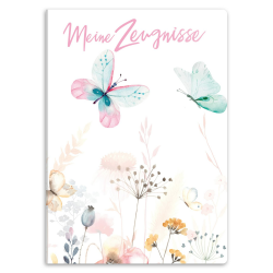 itenga Zeugnismappe A4 Kunststoff Sichtbuch Motiv Schmetterling Angebot bei HelloDeals