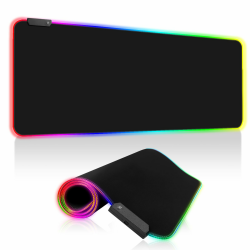 Gaming Mauspad RGB, 800x300mm, XXL Gaming Mousepad groß, 14 Beleuchtungs Modi 7 LED Farben Wasserdicht rutschfest für Tastatur Computer PC Gamer Schreibtisch, Schwarz Angebot bei HelloDeals