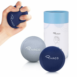 RYACO 2 Stück Gel Stressball für Erwachsene - Antistressball Mit verschiedenen Stärken und Größen - Anti Stress Bälle für Konzentration - Motivierendes Knetball Spielzeug - Wutball Dunkelblau + Grau Angebot bei HelloDeals