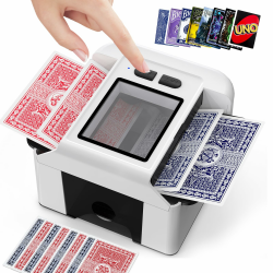 HOTOIQ Automatischer Kartenmischer, Kartenmischmaschine Elektrische mit Auto und Manuellem Modus,1-2 Decks Wiederaufladbarer Kartenmischgerät für Poker,UNO,Blackjack,Texas Hold'em Angebot bei HelloDeals