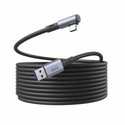 KIWI design Link Kabel Kompatibel mit Quest 3S/3/2/1/Pro, und Pico 4, 5M mit Kabel Clip, High Speed PC Datenübertragung, USB 3.0 zu USB C Kabel für VR Headset Angebot bei HelloDeals